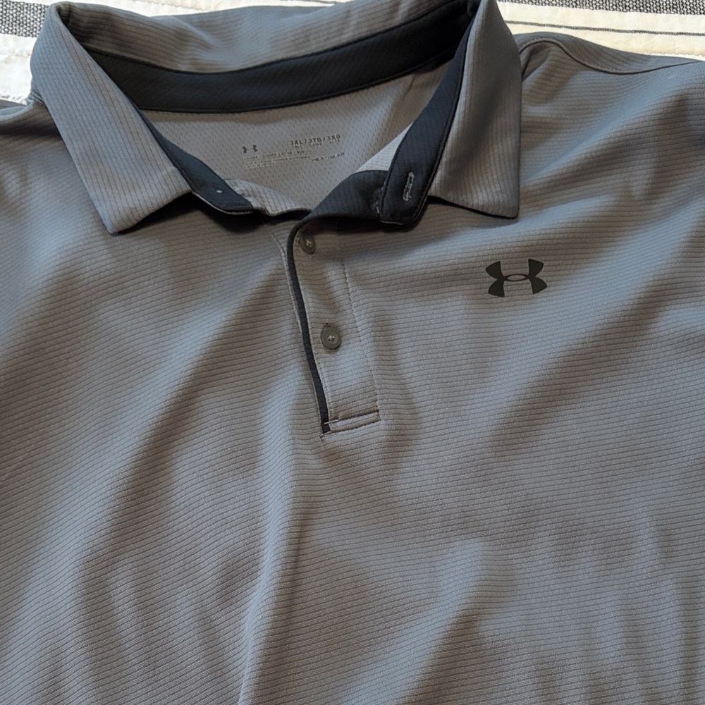 Under Armour Men's Polo Shirt in Gray and Black